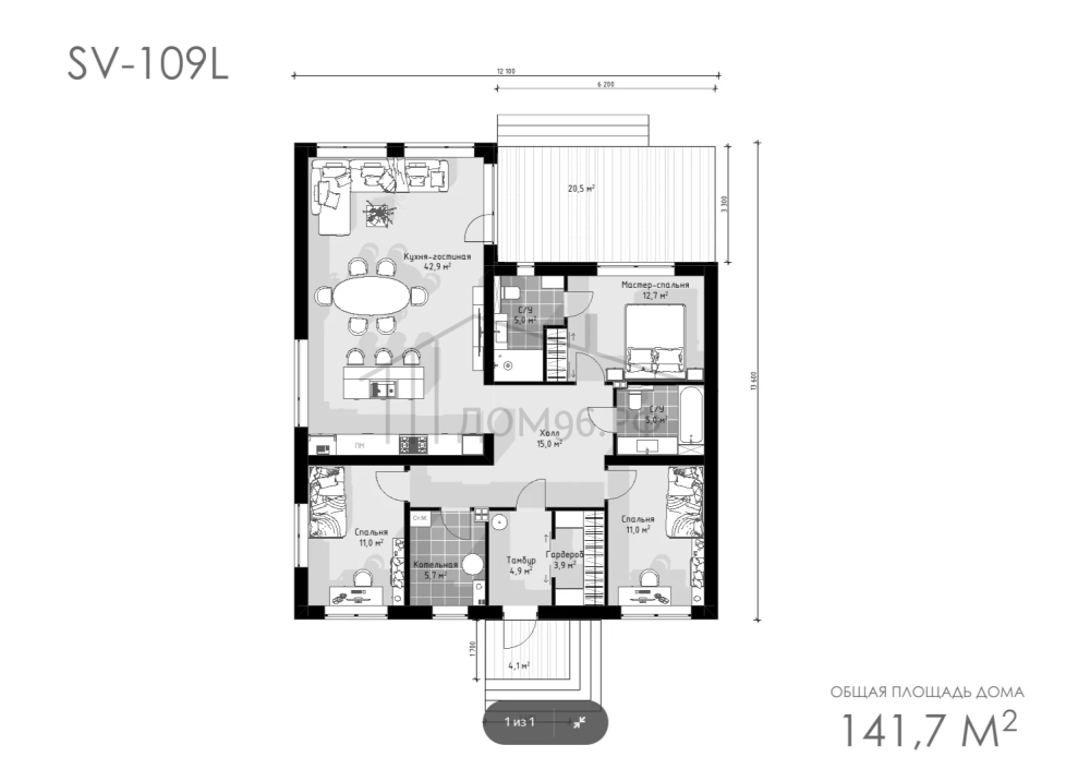 Проект дома 04-SV109L